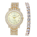 Women's Luxury Crystal Diamonds Iced Out Watch, a True Testament to blinged-Out Beauty and Timeless Glamour (L0504LA-T Classic-GLD)