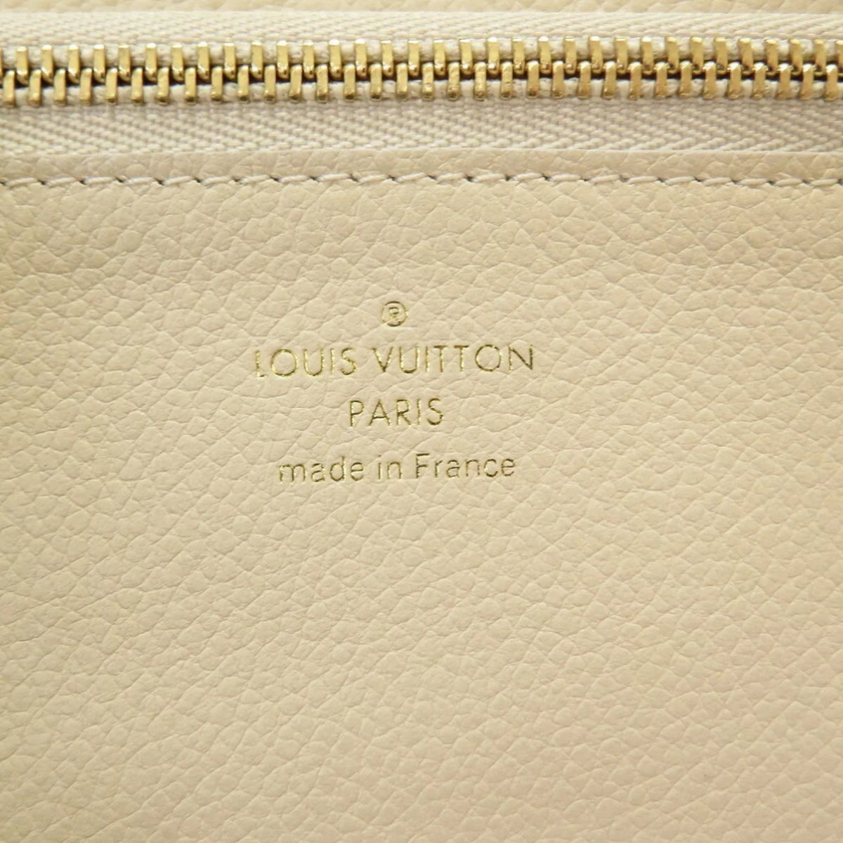Pre-Owned Louis Vuitton Monogram Implant Portefeuille Secret M93432 Neige Bifold Wallet Round (Good)