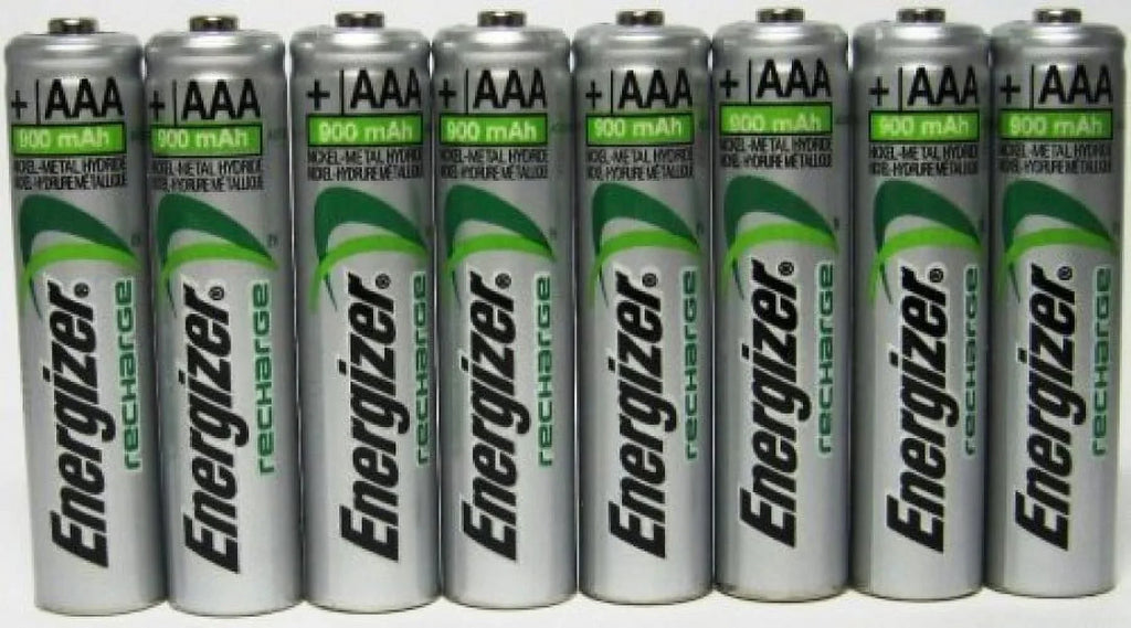 8 x Energizer AAA Rechargeable 900 mAh NiMH Batteries
