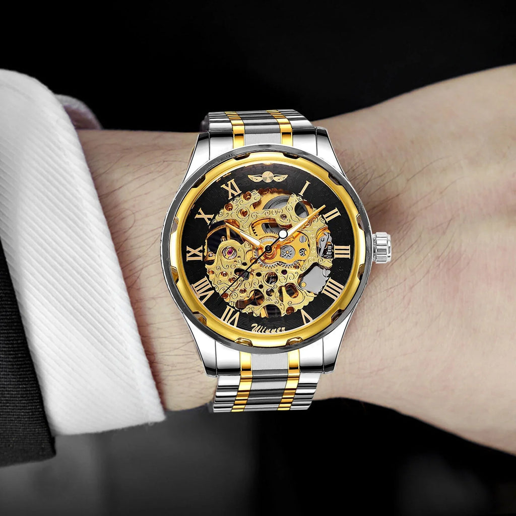 Men's Luxury Watch Waterproof Stainless Steel Automatic Mechanical Wristwatch US