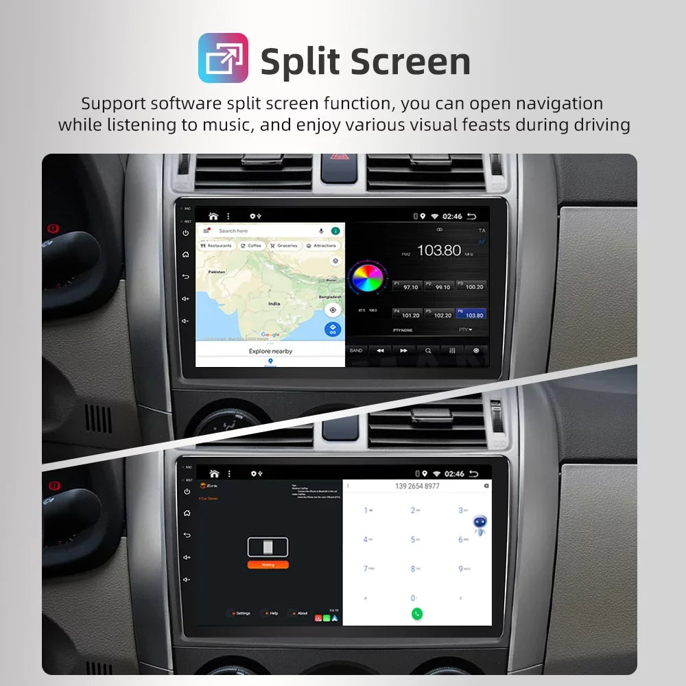 JMANCE 9 inch Apple CarPlay & Android Auto Car Stereo Receiver, Car Radio Compatible with 2010-2013 Mazda 3 with backup camera