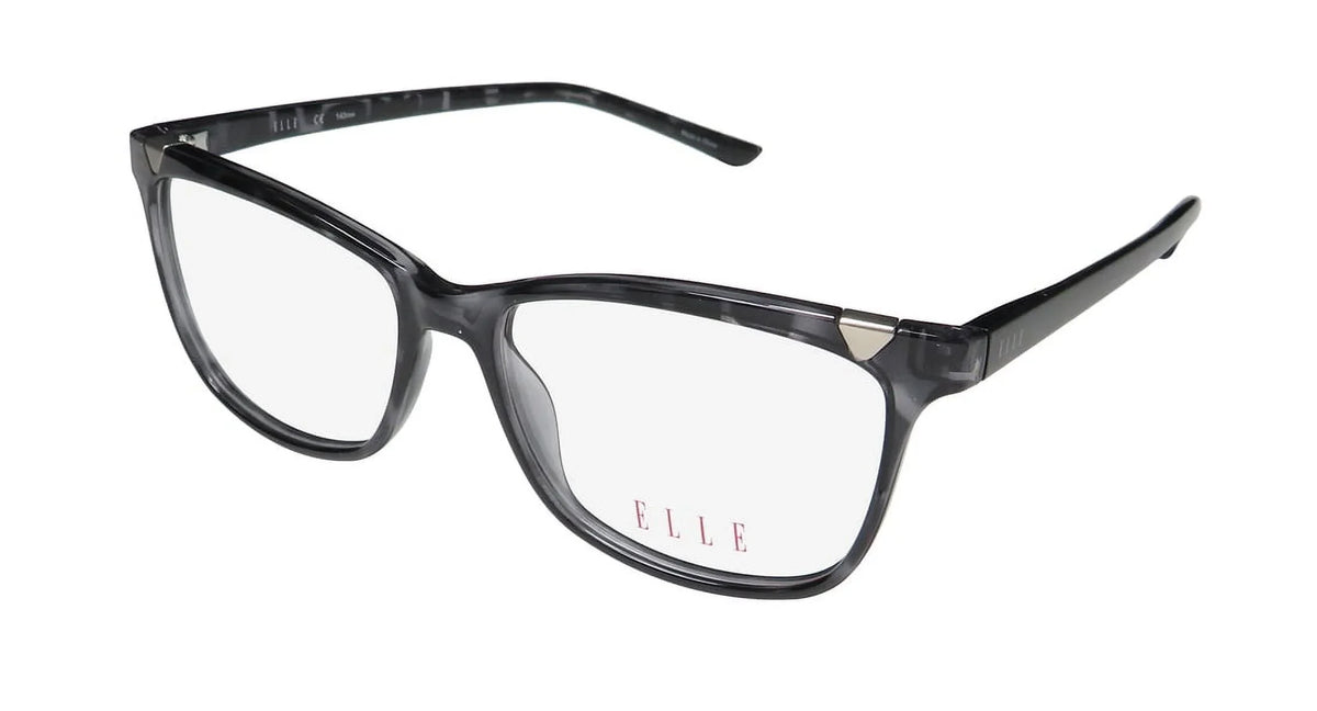 NEW ELLE 13425 WOMENS/LADIES CAT EYE FULL-RIM GRAY AFFORDABLE DESIGNER CAT EYE CASUAL BUDGET FRAME DEMO LENSES 53-15-140 EYEGLASSES/SPECTACLES