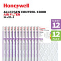 Honeywell 14x20x1 MERV 12 Pleated HVAC Furnace Air Filter- 12 Pack