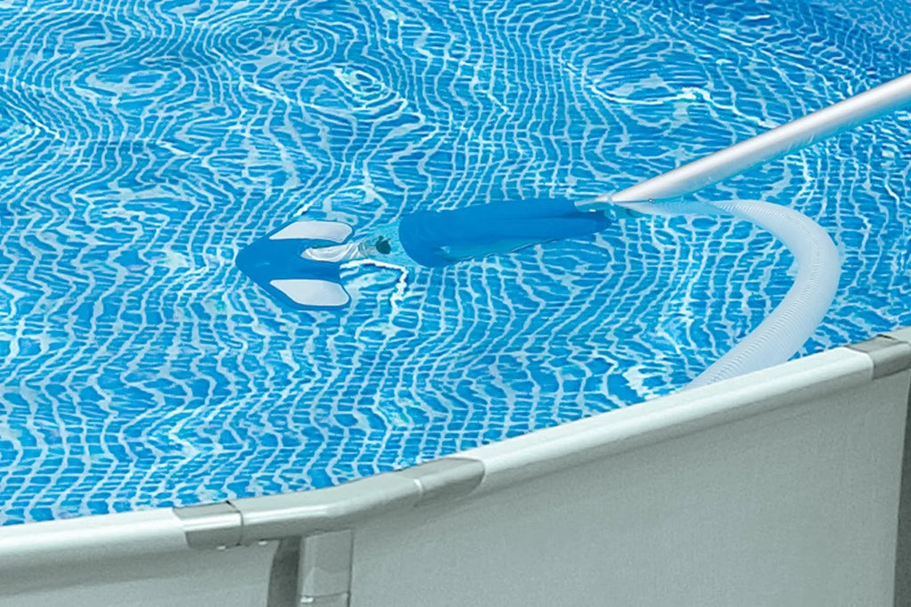 Intex 12' x 30" Metal Frame Swimming Pool w/ Filter Pump & Pool Maintenance Kit