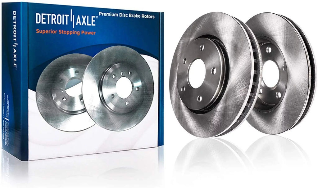 Detroit Axle - Front Brake Kit for Dodge Grand Caravan Chrysler Town & Country Journey Pacifica Ram C/V VW Routan Replacement Brakes Rotors Ceramic Brake Pads: 12.99" Rotor