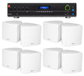 JBL Commercial Amplifier+(8) 3.5" White Cube Speakers for Restaurant/Bar/Cafe