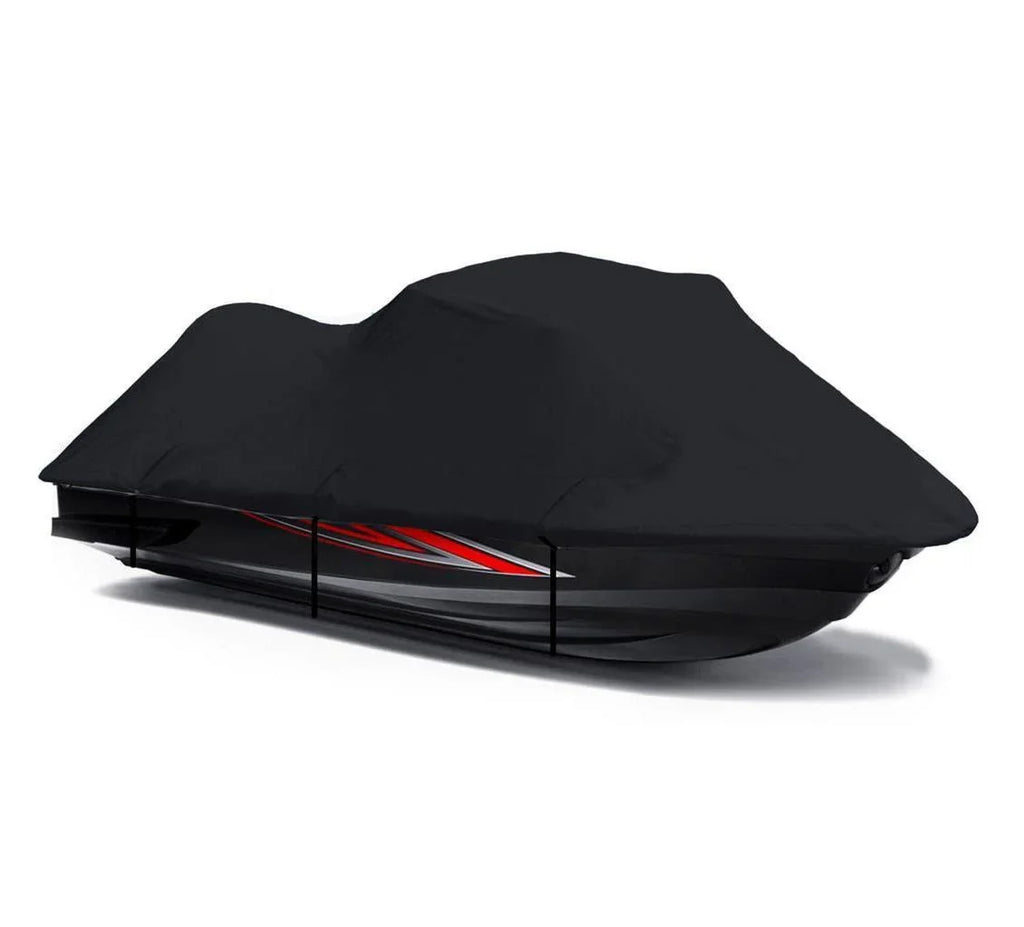 BLACK 600 DENIER JetSki Cover Compatible for Polaris Pro 1200 2000 2001 Jet Ski Cover 1-2 Seater