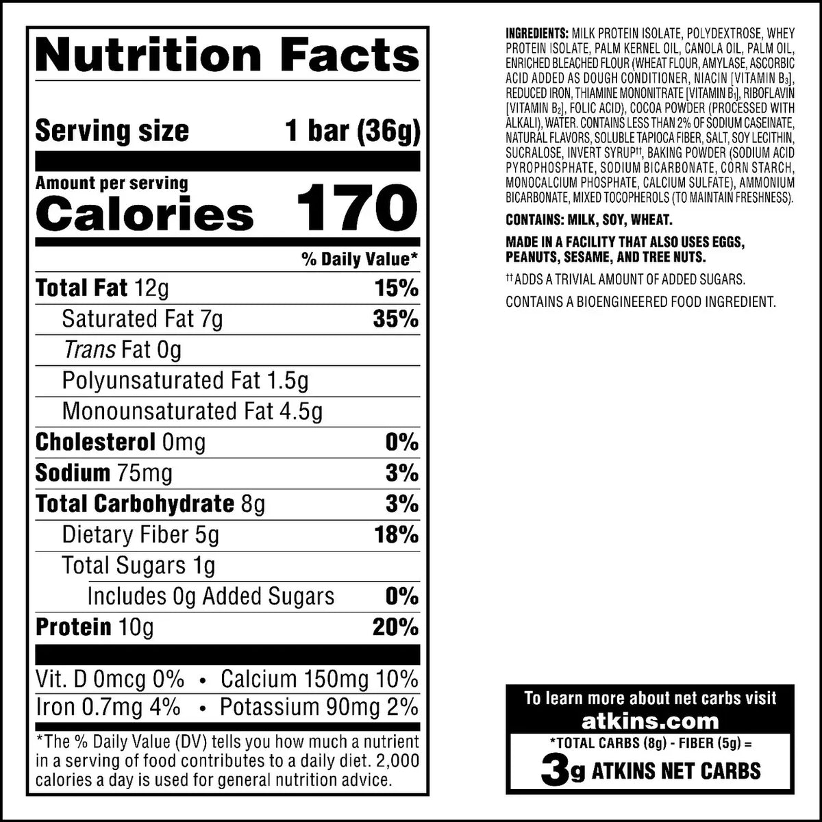 Atkins Protein Wafer Crisps ChocoLatitudee Creme 1.27 Ounce (Pack of 18)