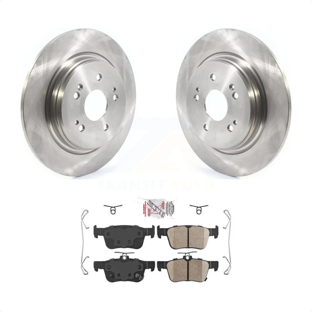 Transit Auto - Rear Disc Brake Rotors And Ceramic Pads Kit For 2019-2022 Acura RDX K8A-101184